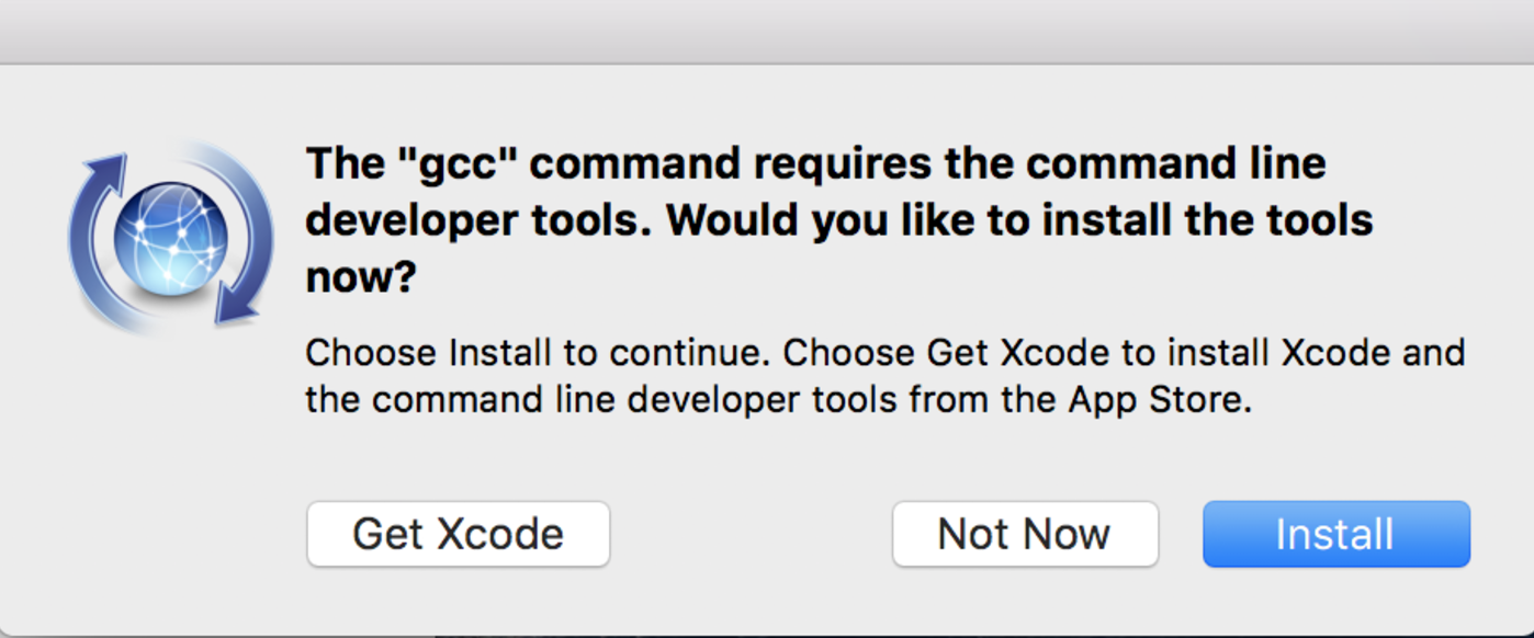 Install command line tools now?